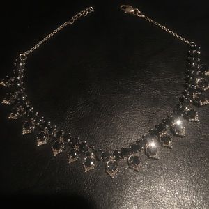 Blue sapphire and silver necklace and the earrings